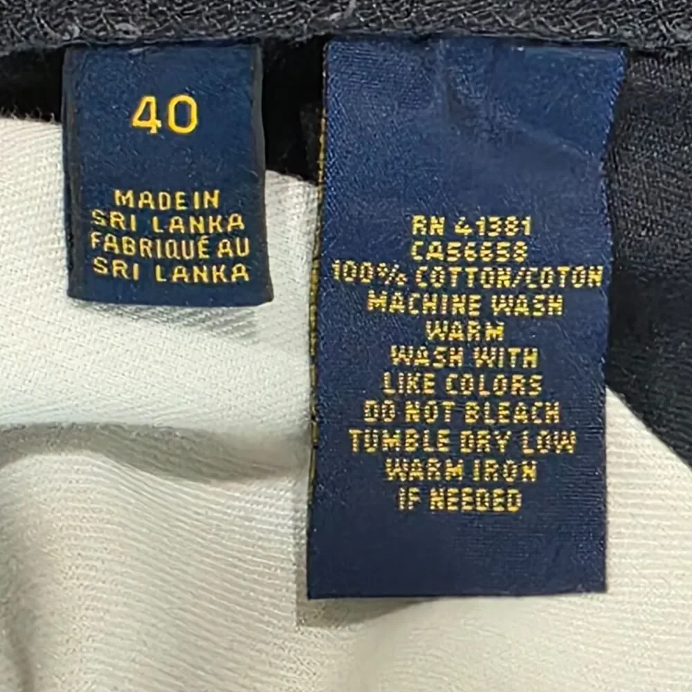 New Polo Ralph Lauren Shorts Men's 40 Classic Fit Navy Blue 100% Cotton Chino